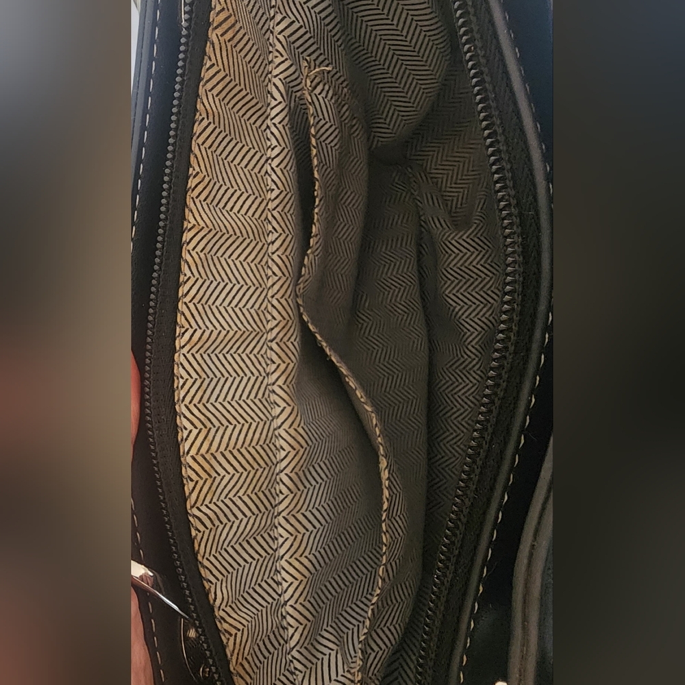 JustFab Black Purse With Silver Hardware With Shoulder Strap - Picture 6 of 8